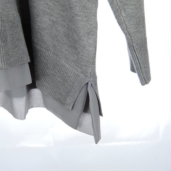 Lane Bryant Gray V-Neck Lightweight Sweater Knit Top Women's 22/24 NWT - Picture 3 of 9